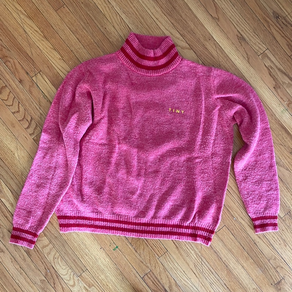 TINY COTTONS pink and red wool sweater!